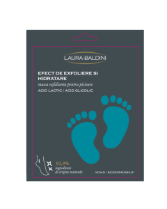 Masca servetel exfolianta pentru picioare, 20ml, Laura Baldini