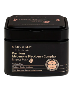 Masca tip servetel Premium Idebenone Blackberry Complex, 20 bucati, Mary and May 