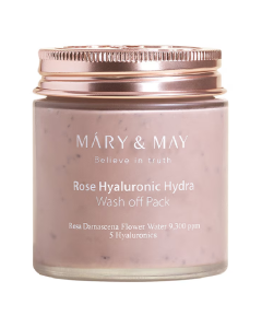 Masca tip wash-off cu extract de trandafir si acid hialuronic Rose Hyaluronic Hydra, 125g, Mary and May