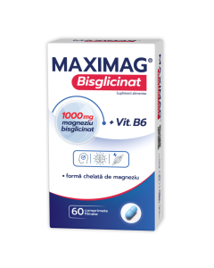 MaxiMag Bisglicinat, 1000 mg, 60 comprimate, Zdrovit