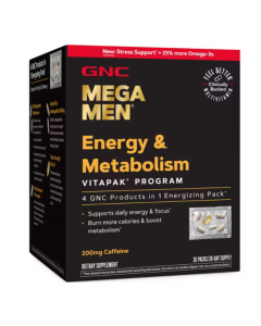 Mega Men® Energy&Metabolism Vitapak® Complex de Multivitamine pentru Barbati, 30 pliculete, GNC