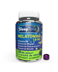 Melatonina Sleep Time 1,9 mg, 30 jeleuri, Justin Pharma