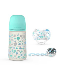Set pentru bebelusi, Memories, albastru, 3 piese, Suavinex