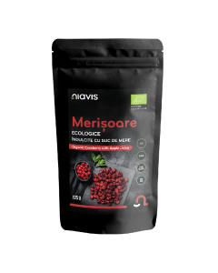 Niavis Merisoare Ecologice BIO Indulcite cu Suc de Mere, 125g