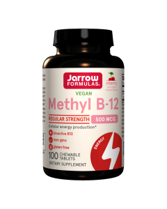 Methyl B-12 Jarrow Formulas, 500 mcg, 100 tablete masticabile, Secom