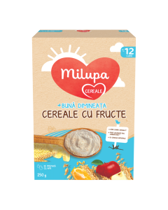 Milupa Cereale cu fructe Buna Dimineata, de la 8 luni, 250g