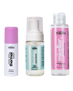 Pachet Apa termala micelara + Spuma de curatare faciala + Apa termala, Synergy Therm