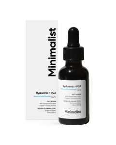 Ser hidratant 02% acid hialuronic si poliglutamatic, 30ml, Minimalist 