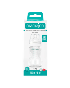 Biberon Silver, tetina anti-colici, nr.2/M, 250 ml, 1 bucata, Mamajoo 