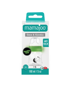 Biberon Night&Day, tetina anti-colici nr.1/S, 160 ml, 1 bucata, Mamajoo 