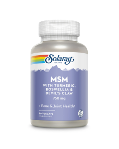 MSM 750mg Solaray, 90 capsule vegetale, Secom