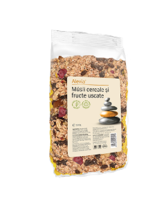 Musli cereale si fructe uscate, 500 g, Alevia