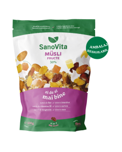Musli Fructe punga cu zipper, 500g, Sanovita 