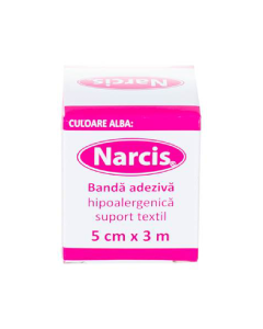 Rola panza alba 5cm x 3m Narcis