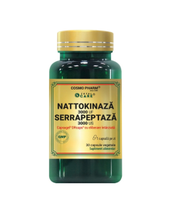 Cosmopharm Premium Nattokinaza Serrapeptaza, 30 capsule