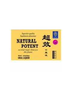 Natural potent, 6 fiole, 10 ml solutie buvabila, disfunctii erectile