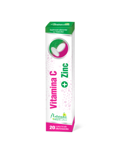 Vitamina C + Zinc, 20 comprimate efervescente, Naturalis 