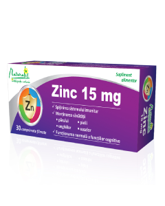 Zinc 15mg, 30 comprimate, Naturalis 