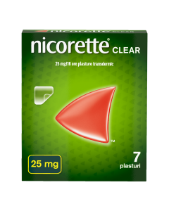 Nicorette Clear 25 mg / 16 ore, 7 plasturi transdermici
