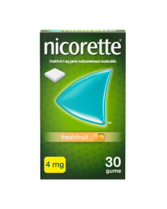 Nicorette Freshfruit 4 mg guma medicamentoasa masticabila, 30 gume