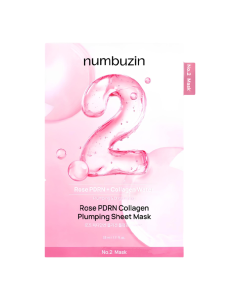 Masca de fata No.2 Rose PDRN Collagen Plumping Sheet, 33 ml, Numbuzin