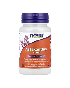 Astaxantina 4mg, 60 capsule, Now Foods