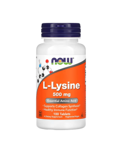 L-Lysine, 500 mg, 100 tablete, Now Foods