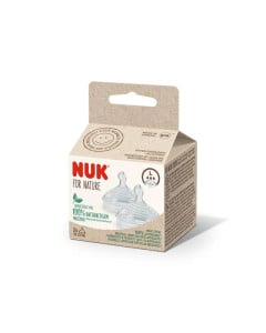 Tetina din Silicon Nature, marimea L, 2 bucati, Nuk