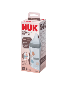 Biberon Perfect Match, tetina marimea M, 3+ luni, 260ml, Nuk