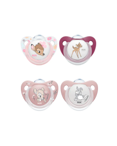 NUK Suzeta Disney Bambi, silicon, M1, 0-6luni, 2 bucati