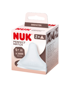 Tetina silicon Perfect Match U, 2 bucati, Nuk 