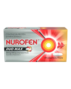 Nurofen Duo Max, 200mg/500mg, 24 comprimate filmate, Reckitt
