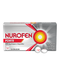 Nurofen Forte 400 mg, 24 drajeuri, Reckitt