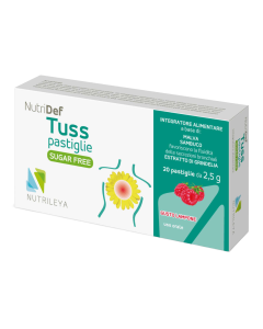 Nutridef Tuss zmeura fara zahar, 20 pastile, Nutrileya