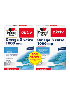 Doppelherz Aktiv Omega-3 Extra 1000mg x 120 cps + 60 caps.