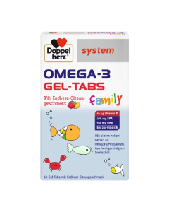 Omega 3 Gel Tabs Family, 60 comprimate masticabile moi, Doppelherz