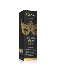 Gel intim vibrator, Orgasm Drops Vibe, piersici, 15 ml, Orgie 