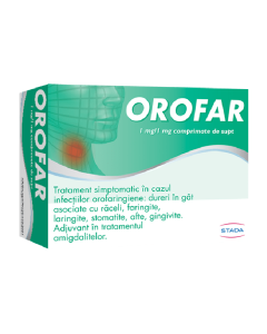 Orofar, 1 mg/1 mg, 24 comprimate de supt, Stada