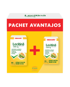 Pachet Lecitina 1200 mg, 80 + 30 capsule, Walmark