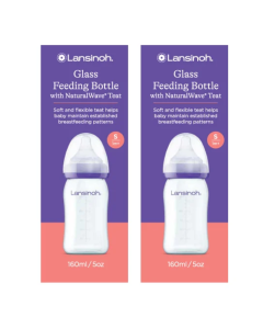 Pachet biberoane din sticla, 2*160 ml, Lansinoh