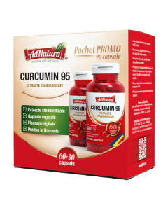Pachet Curcumin 95, 60+30 capsule, AdNatura