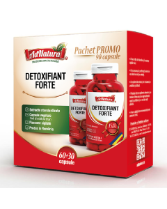 Pachet Detoxifiant Forte, 60+30 capsule, AdNatura