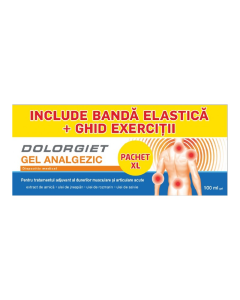 Pachet Dolorgiet gel analgezic 100ml + Banda exercitii Zdrovit