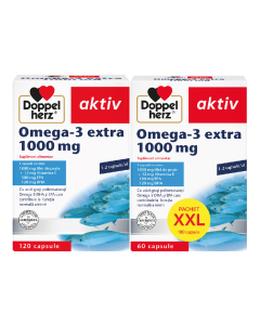Pachet Omega 3 Extra, 1000 mg, 120+60 capsule, Doppelherz