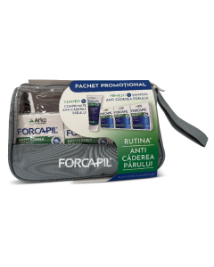 Pachet Forcapil Anti-caderea parului 3*30 comprimate + Sampon impotriva caderii parului, 200ml, Arkopharma