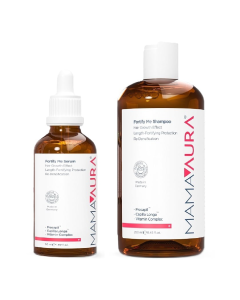 Pachet Sampon redensificator, 250ml + Ser redensificator, 50ml, Fortify Me, Mamaaura 