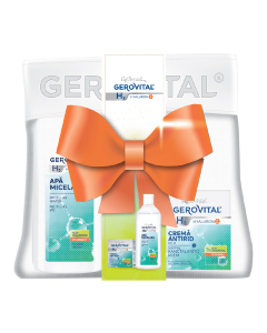 Pachet H3 Hyaluron C Crema de Zi Antirid si Apa Micelara, Gerovital 
