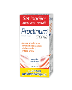Proctinum Duo Set (cremă 30 ml + gel hipoalergenic 200 ml) Zdrovit