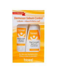 Pachet Sapun si Lotiune Dermosan Sebum Control, 200ml+100ml, Bioeel