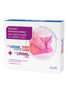Pachet Urimil Forte Max, 30 capsule si Gel Urimil 50 ml, NaturPharma